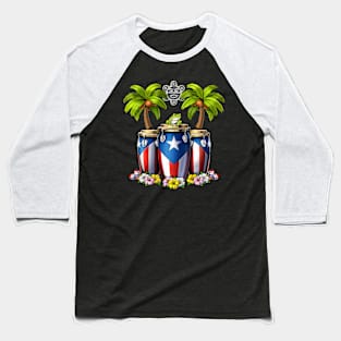 Puerto Rico Boricua Taino Sun Baseball T-Shirt